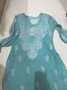 Embroidered Kurta with Mirror Work