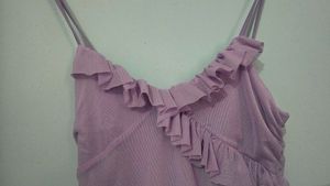 Lilac Ruched Mini Dress