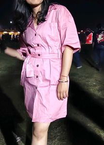 Pink Shirt Dress