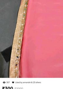 Beautiful Pink &amp; Red Saree with Blouse