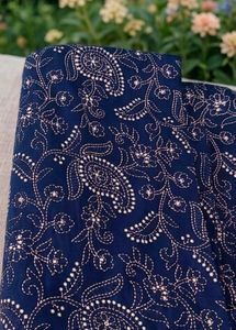Elegant Navy Blue cotton pics.