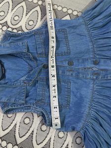 Denim Ruffle Tiered Dress