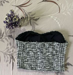 Chic Tweed Corset Top