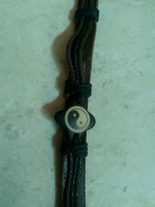 Yin Yang Leather Band