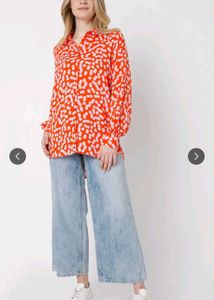 Stylish Orange Printed Shirt
