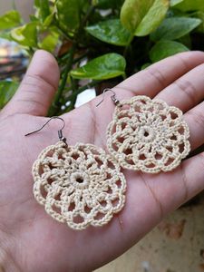 Handmade Crochet Flower Earrings