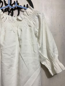 Chic Off-Shoulder White Blouse