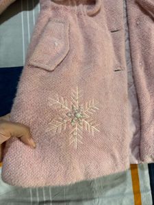 Chic Pink peachy Hooded Jacket