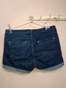 Dark Blue Denim Shorts