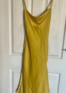 Satin Slip Dress - Gold.