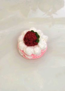 Handmade Crochet Cake Hair Clip