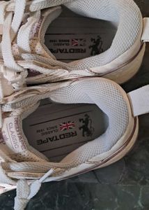 Women's White &amp; Purple Sneakers