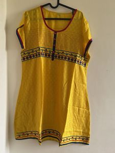 Yellow Embroidered Anarkali Kurta