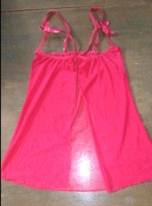 Red Lingerie Babydoll with Bra & Panty