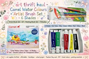 Camel Water Colors & Brush Set