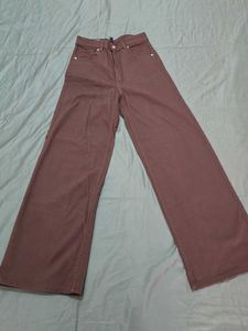 H&amp;M Wide Leg Brown Jeans
