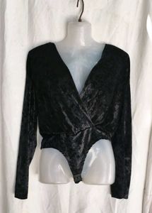 Velvet Wrap Bodysuit