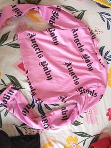 Pink "Angels Baby" Graphic Crop Top