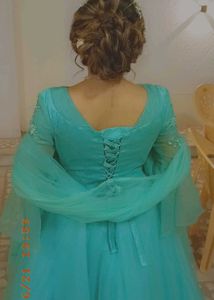 designer heavy ball gown (sky blue colour)