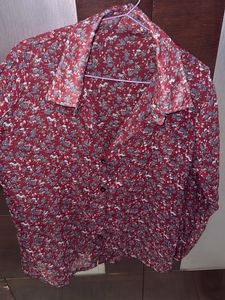 Floral Print Button-Down Shirt