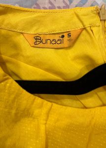 bunaai , Vibrant Yellow Kurta Set with Dupatta