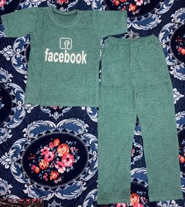 Facebook Logo Teal Co-ord Set