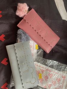Brand New Cute Studded Heart Wallet with Keych