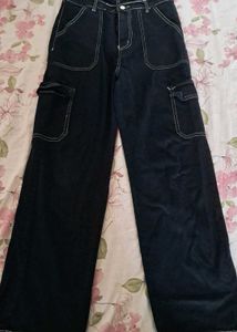 Shein dupe fly with button closure cargo jeans