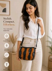 Unique Patchwork Leather Crossbody Bag