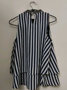 Chic Striped Layered Top