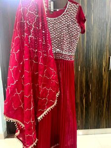 Elegant Maroon Kurta Set with Dupatta