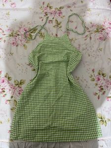 Green Gingham Summer Dress