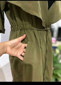 Olive Green Wrap Dress