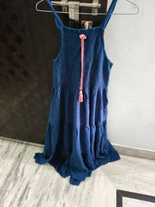 blue dress with stylish jacket