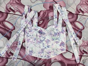 Floral Print Corset Top