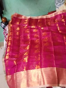 Beautiful Pink Silk Saree