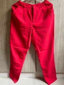 Red Casual Pants