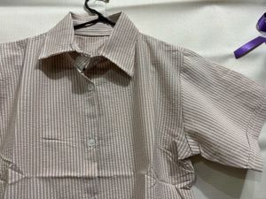 Striped Button-Up Shirt