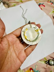 Set Of 2 Oxidised Stone Pendant