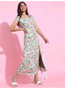 Floral Print Maxi Dress...size is L.