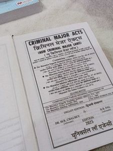 Criminal Major Acts Book hard cover