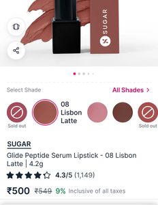 SUGAR Glide Peptide Serum Lipstick