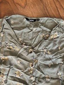 Cute Floral Print Cropped Top