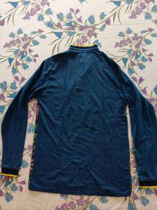 Men Neavy Blue Collar T-shirt