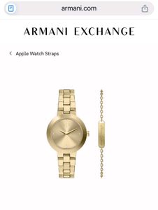 Gold Tone AX Bracelet Watch
