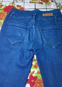 Blue High-Waisted Denim Jeans