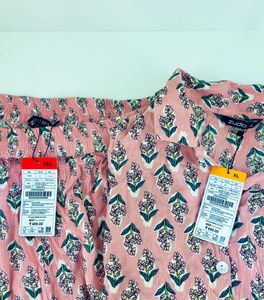 Pink Floral Print Button-Up pajama/cord-set