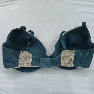 Lace❤️ Trimmed Teal Bra