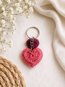Handmade Crochet Swirl Keychain
