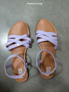 Lavender Slip-On Sandals